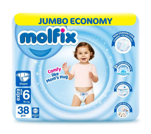 Picture of Molfix Diaper Extra Large 6no 38pcs 